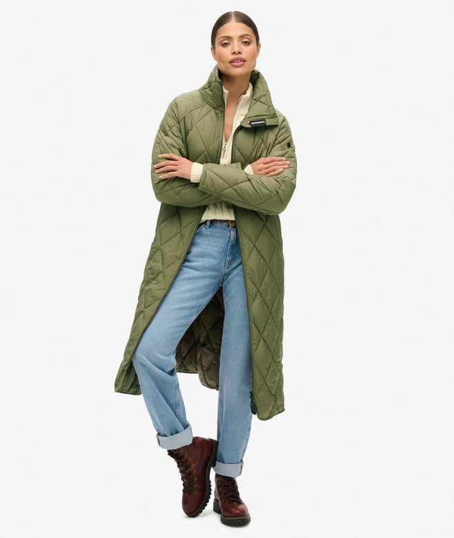 Superlong Quilted Liner Coat