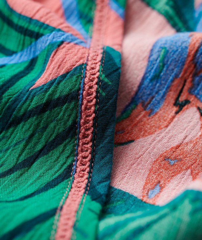 Printed Mini Wrap Dress
