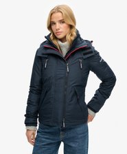 Windbreaker jas met capuchon en logo