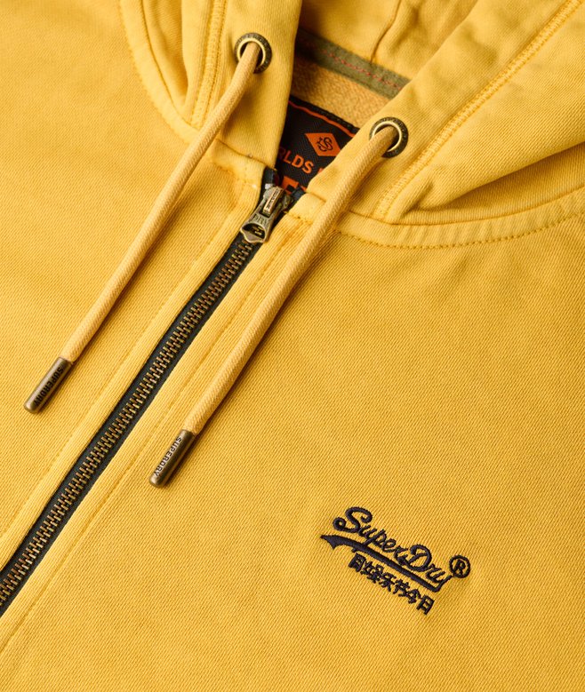 Mens Essential Logo Washed Zip Hoodie In Washed Ganache Brown | Superdry CA-EN