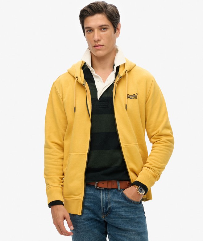 Essential Logo Washed Zip Hoodie