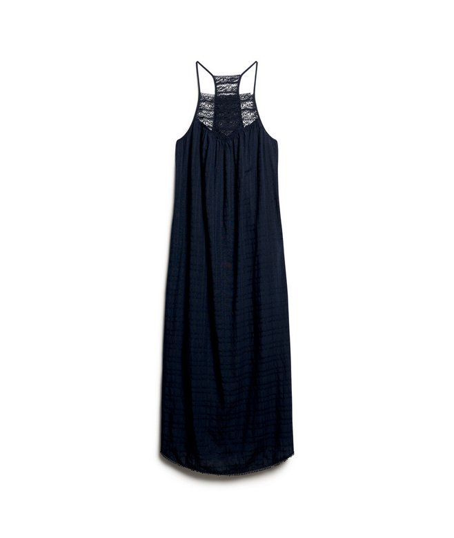 Lace Halter Maxi Beach Dress