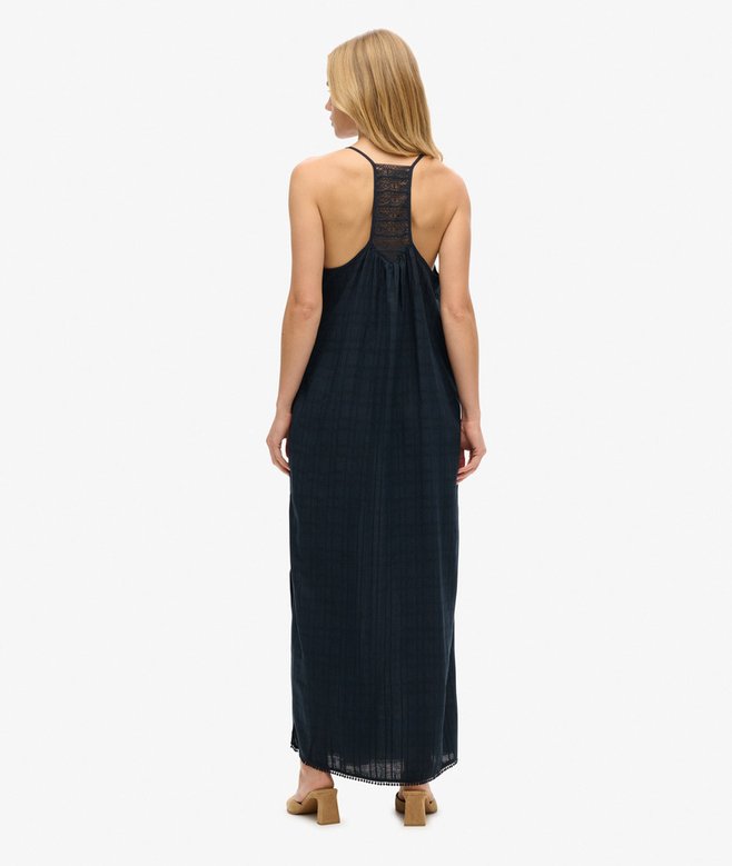 Lace Halter Maxi Beach Dress