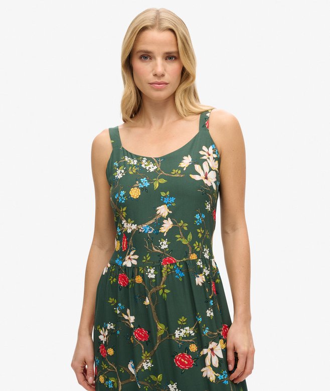 Woven Tiered Maxi Dress