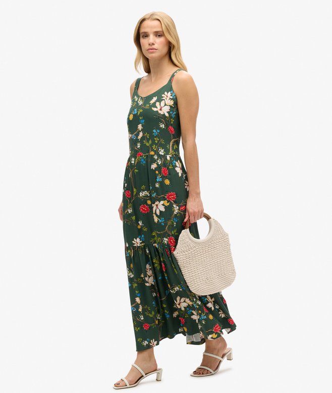 Woven Tiered Maxi Dress