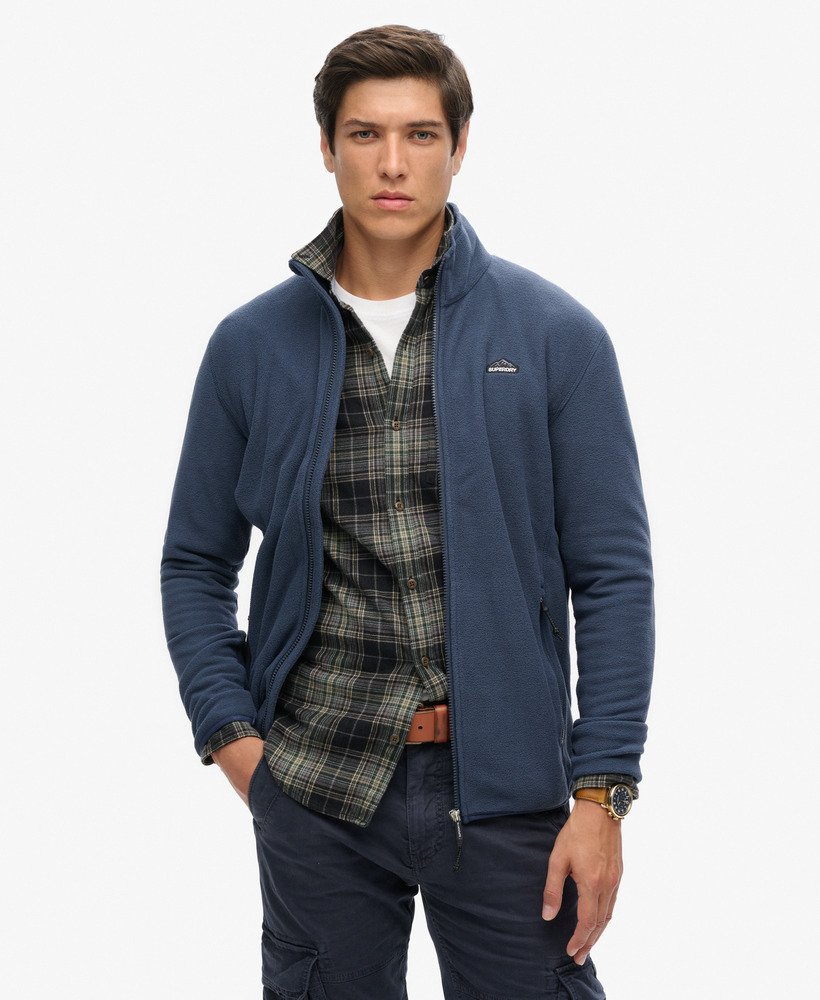 mens Polar Fleece Full Zip in CLASSIC NAVY | Superdry UK