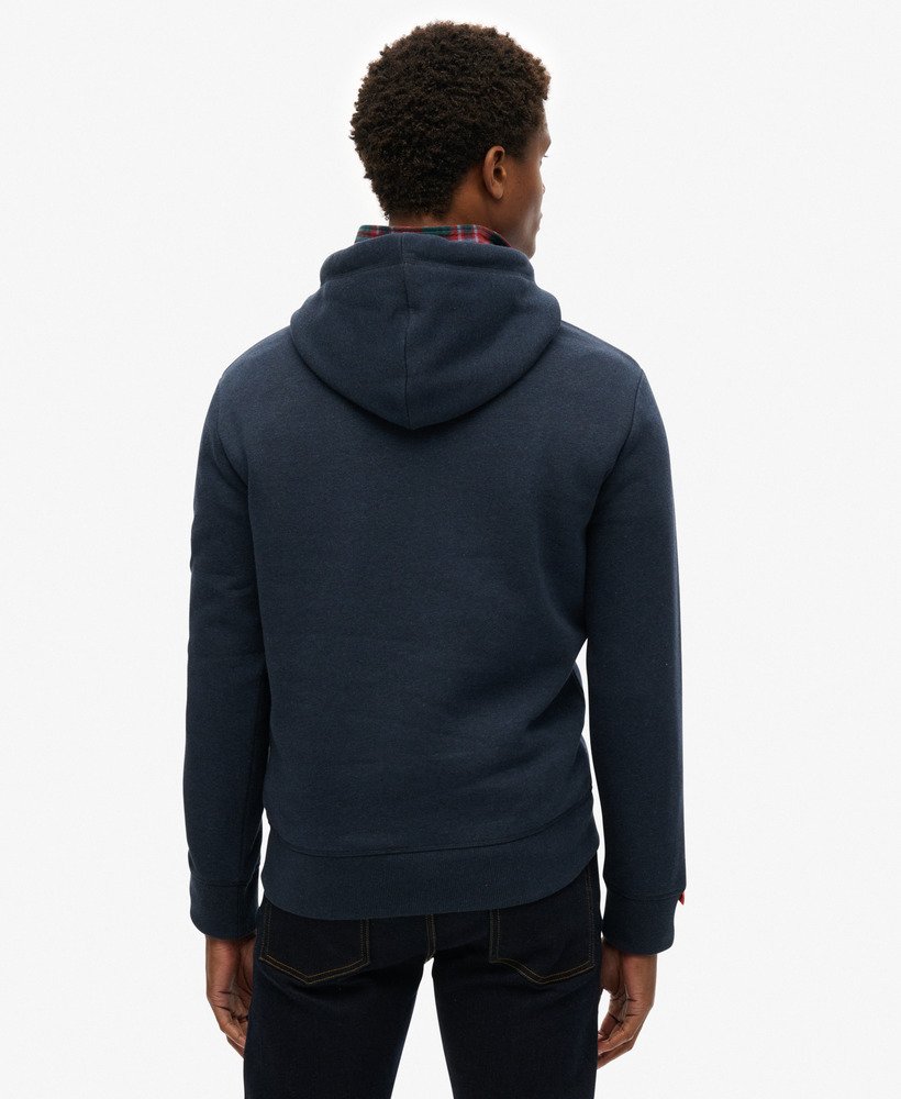 mens Vintage Logo Heritage Relaxed Hoodie in Trench Navy