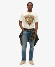 T-shirt ample à motif Biker Rock