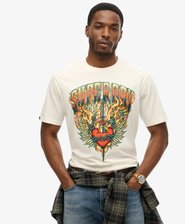 T-shirt ample à motif Biker Rock