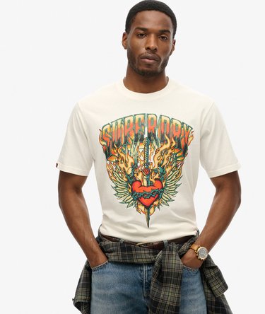 T-shirt ample à motif Biker Rock Image 1