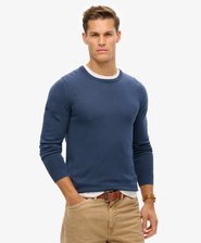 Essentials tunnstickad sweatshirt med rund halsringning