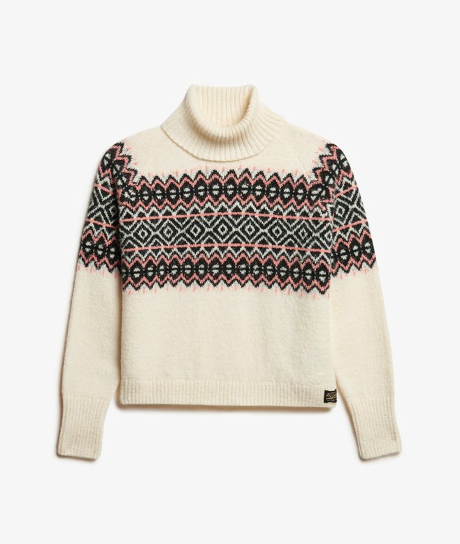 Fairisle Pattern Roll Neck Jumper