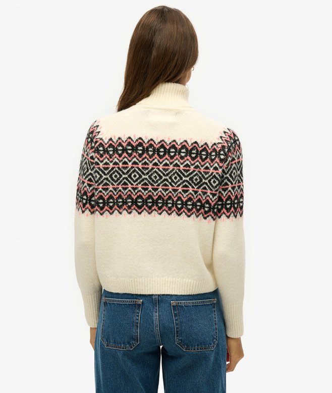 Fairisle Pattern Roll Neck Jumper