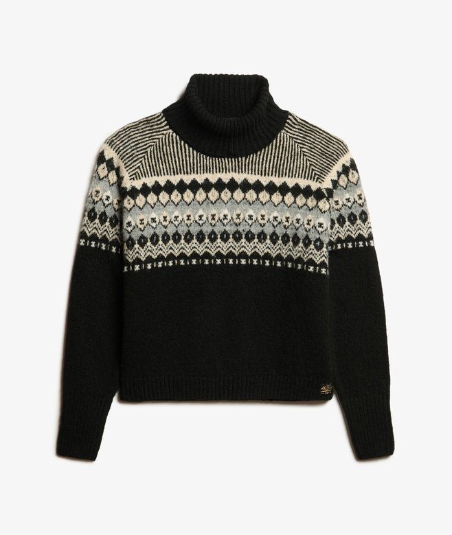 Fairisle Pattern Roll Neck Jumper
