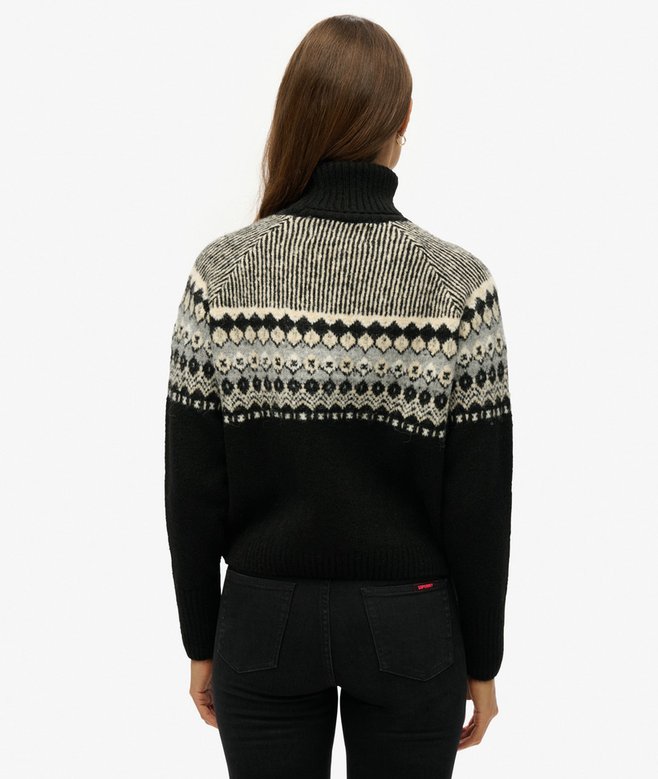Fairisle Pattern Roll Neck Jumper
