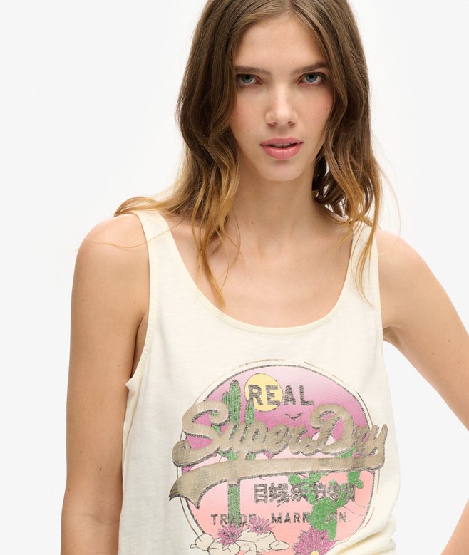 Vintage Logo Narrative Vest Top