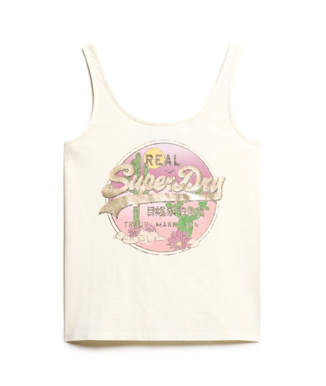 Vintage Logo Narrative Vest Top