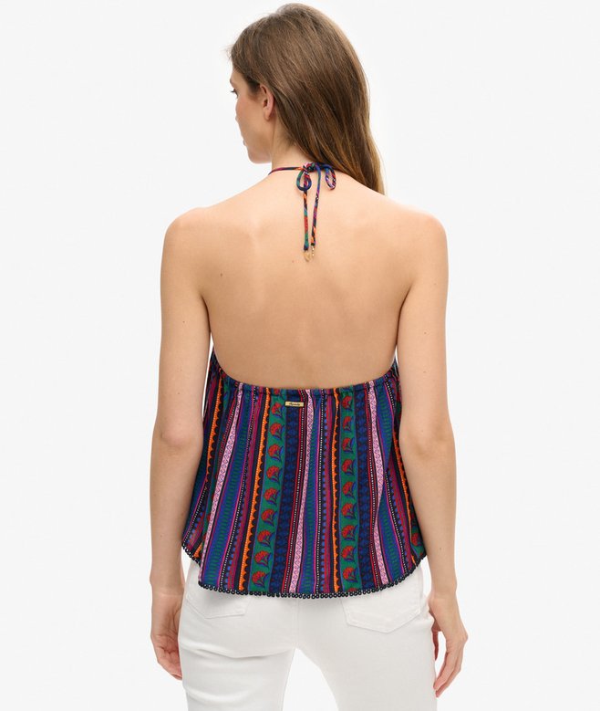 Printed Beach Halter Top