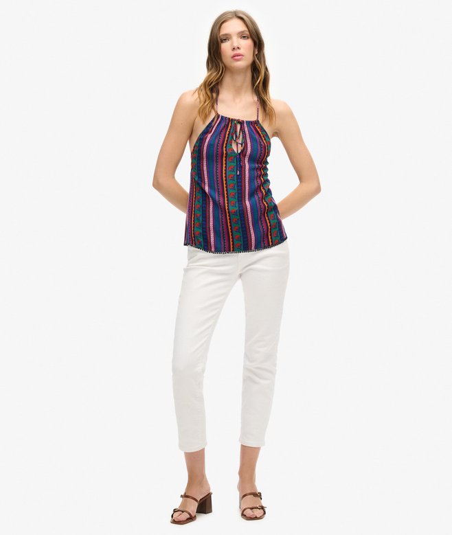 Printed Beach Halter Top