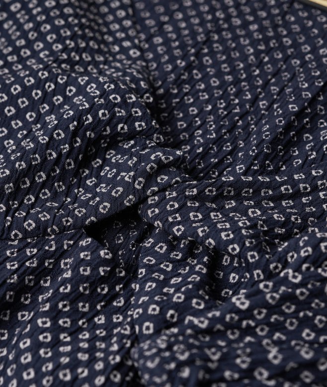 Long Sleeve Woven Crop Top