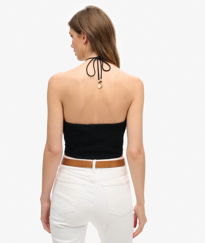 Crop Cut Out Woven Top