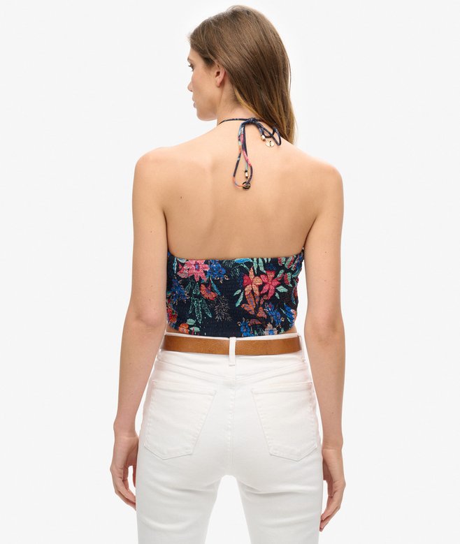 Crop Cut Out Woven Top