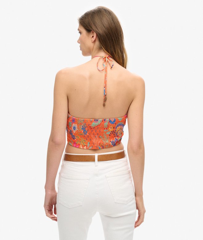 Crop Cut Out Woven Top
