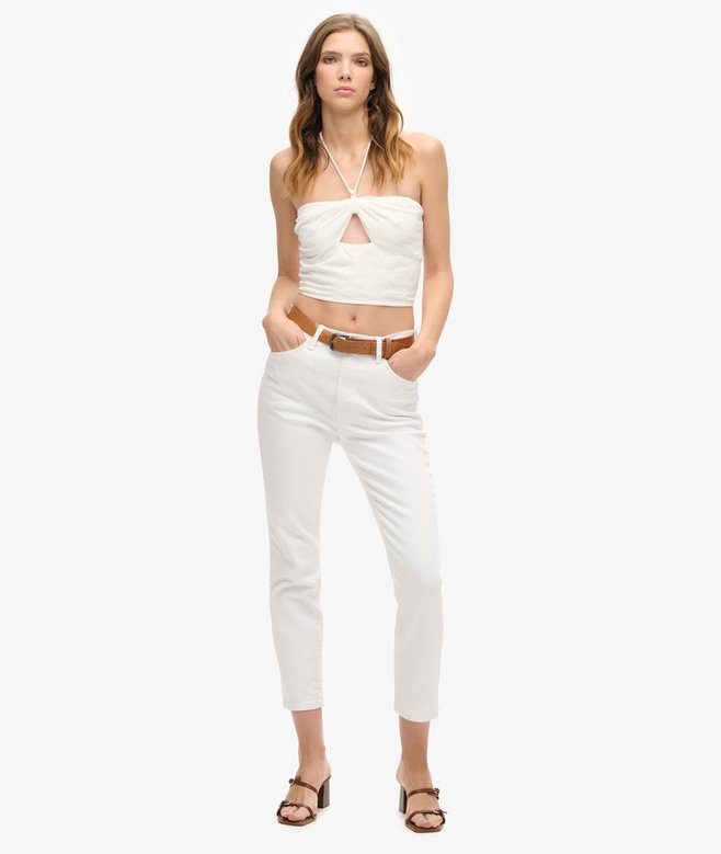 Crop Cut Out Woven Top