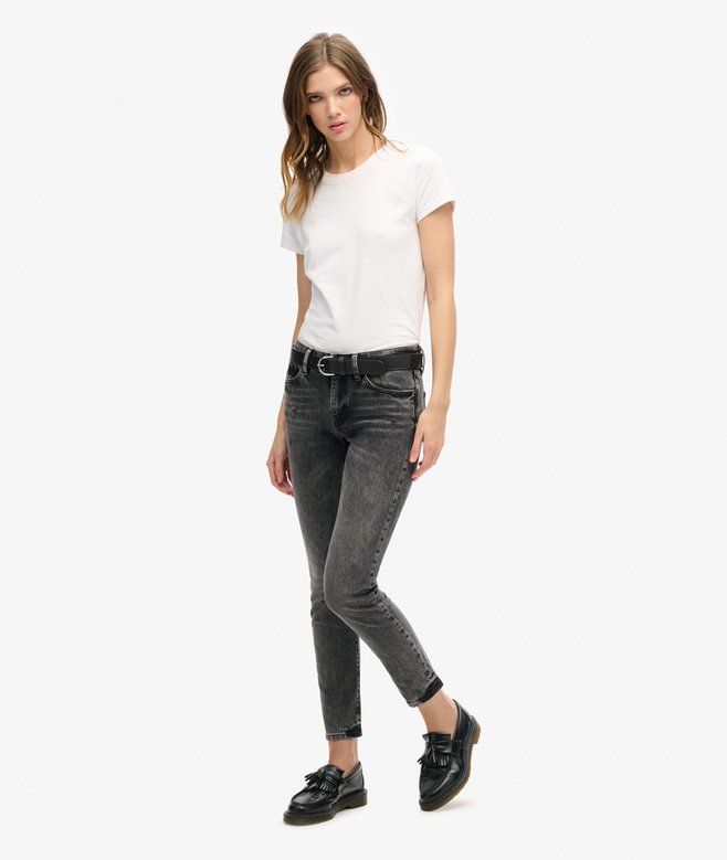 Organic Cotton Mid Rise Slim Jeans