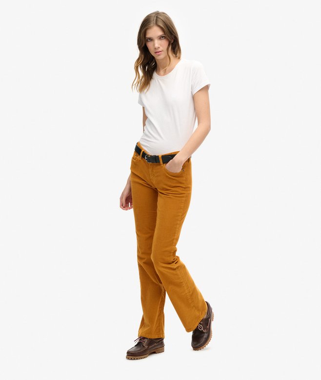 Low Rise Cord Flare Jeans