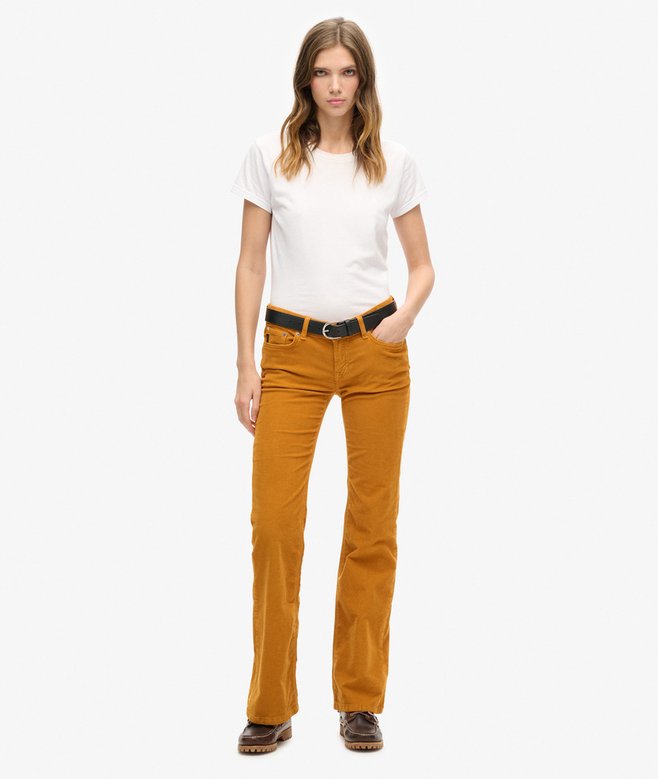 Low Rise Cord Flare Jeans