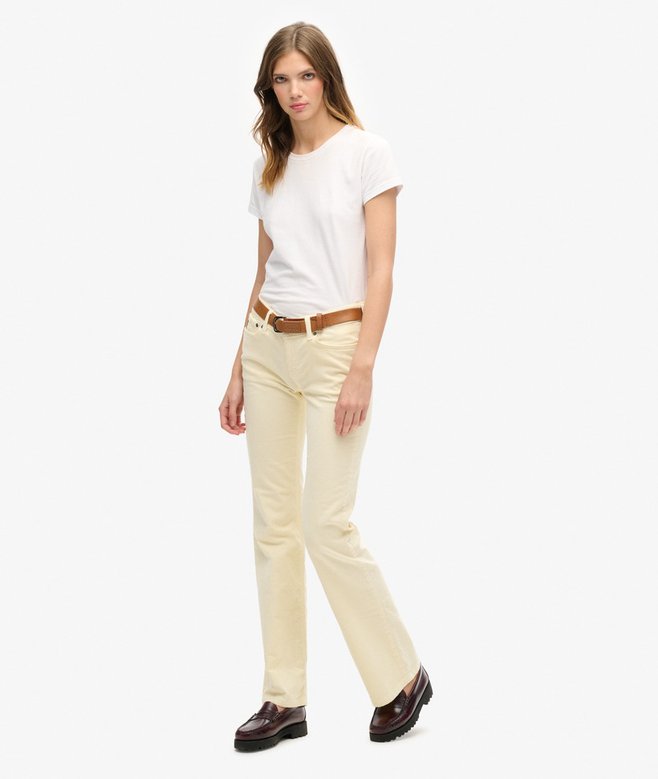 Low Rise Cord Flare Jeans