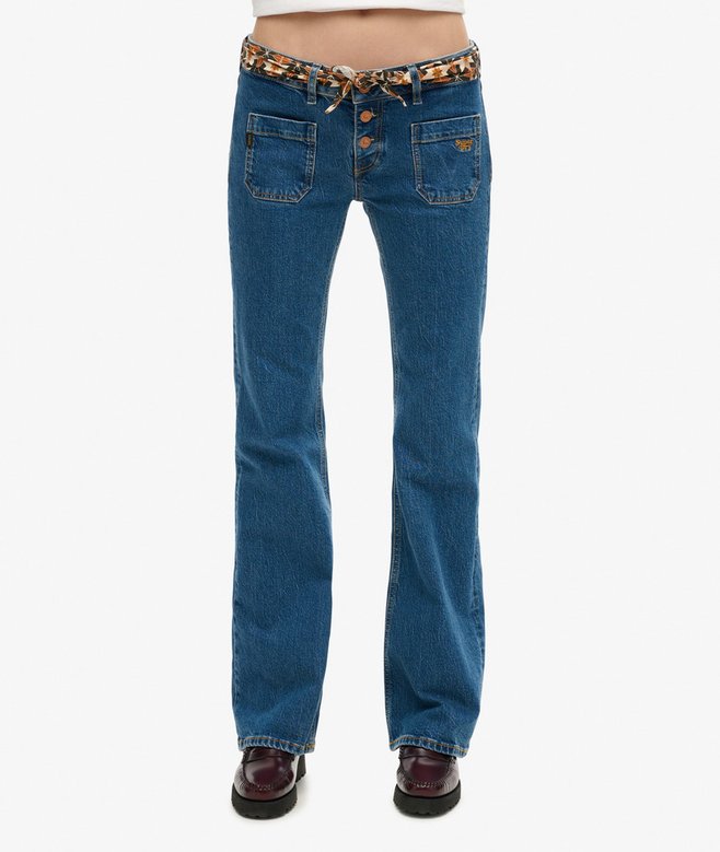 Organic Cotton Vintage Low Rise Slim Flare Jeans
