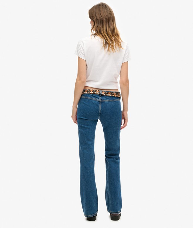Organic Cotton Vintage Low Rise Slim Flare Jeans