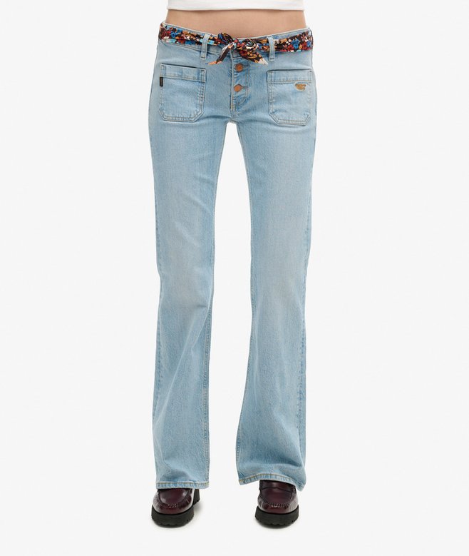 Organic Cotton Vintage Low Rise Slim Flare Jeans