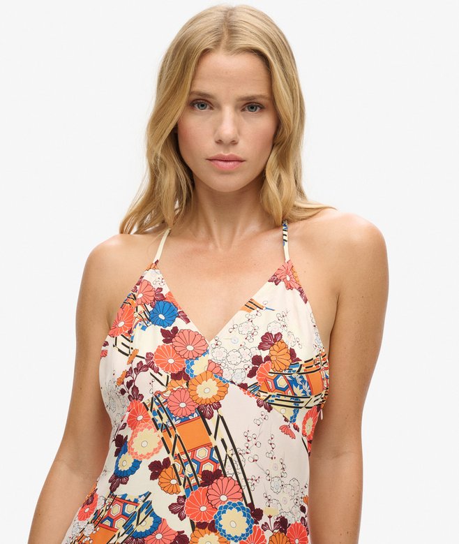 Printed Mini Slip Dress