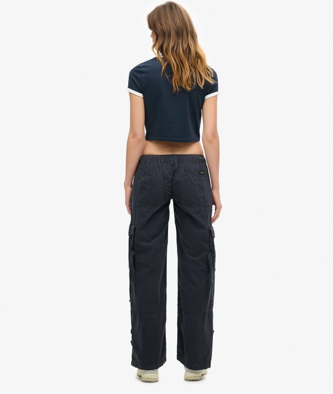Low Rise Wide Leg Cargo Pants