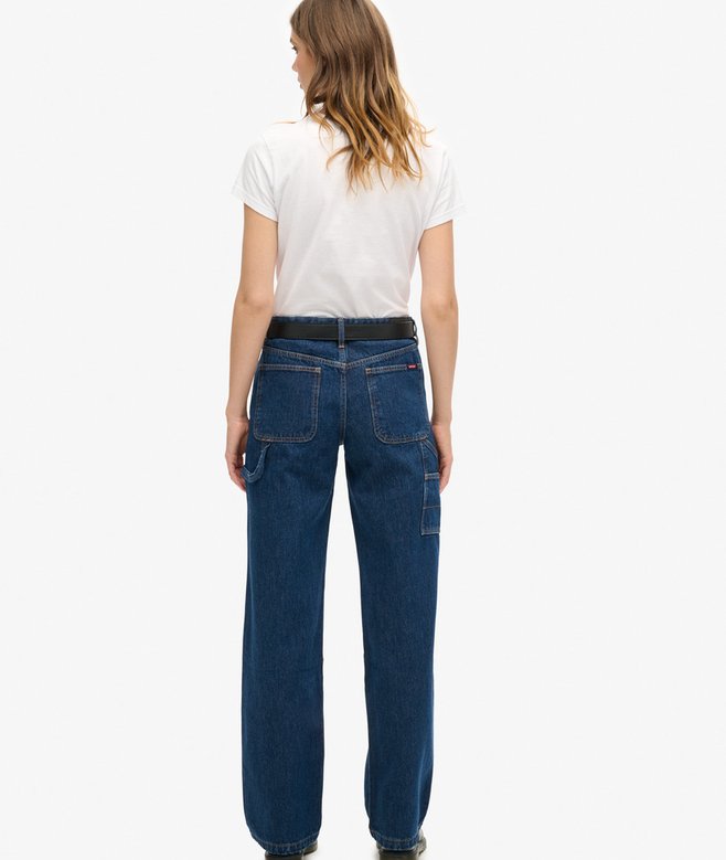 Organic Cotton Mid Rise Denim Carpenter Jeans