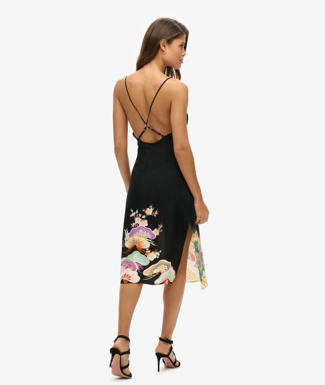 Printed Midi Slip Cami Dress