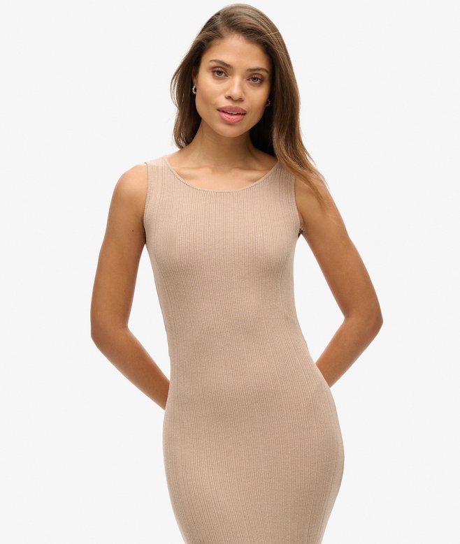 Backless Knitted Midi Dress