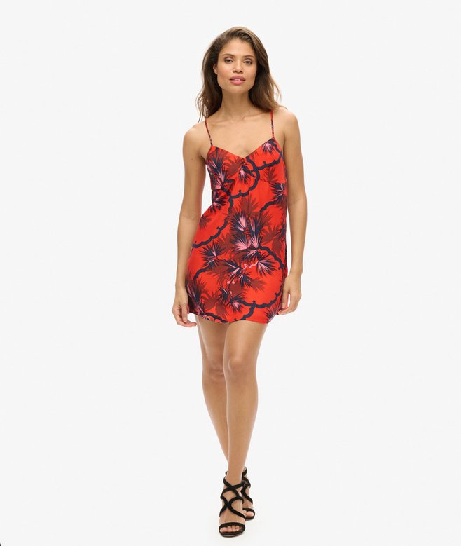 Printed Mini Slip Cami Dress