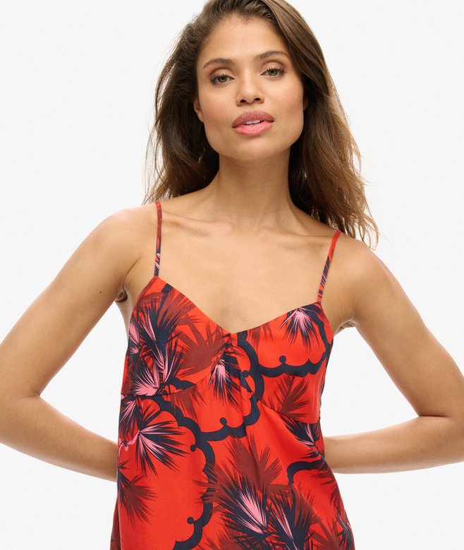 Printed Mini Slip Cami Dress
