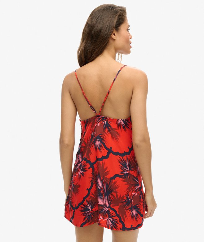 Printed Mini Slip Cami Dress