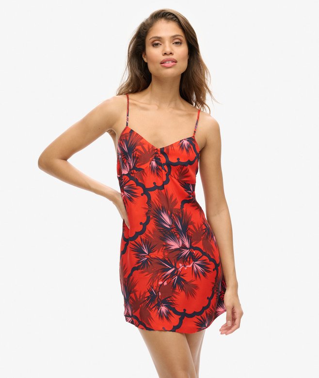 Printed Mini Slip Cami Dress