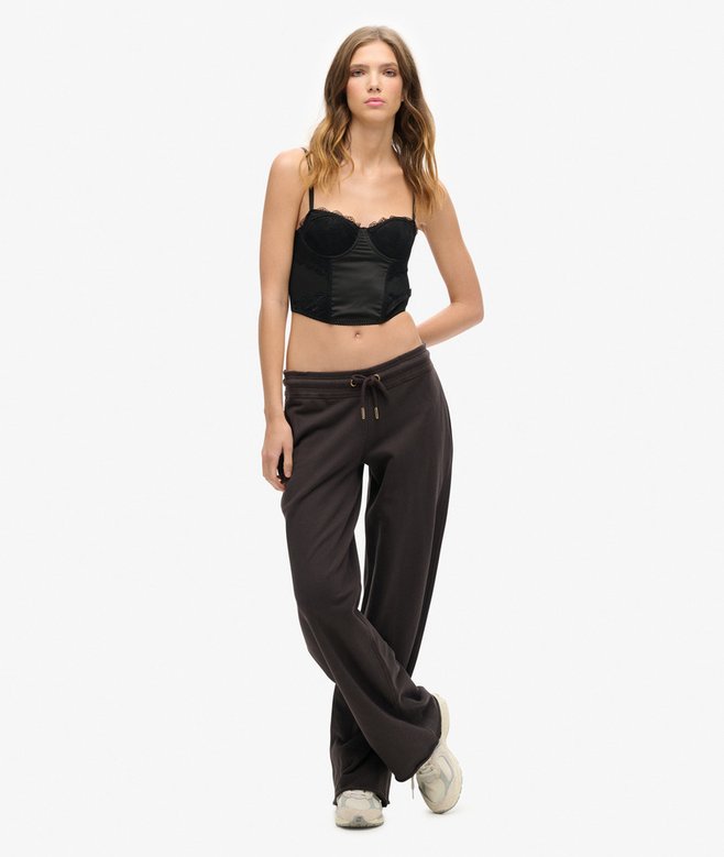 Satin and Mesh Lace Corset Top