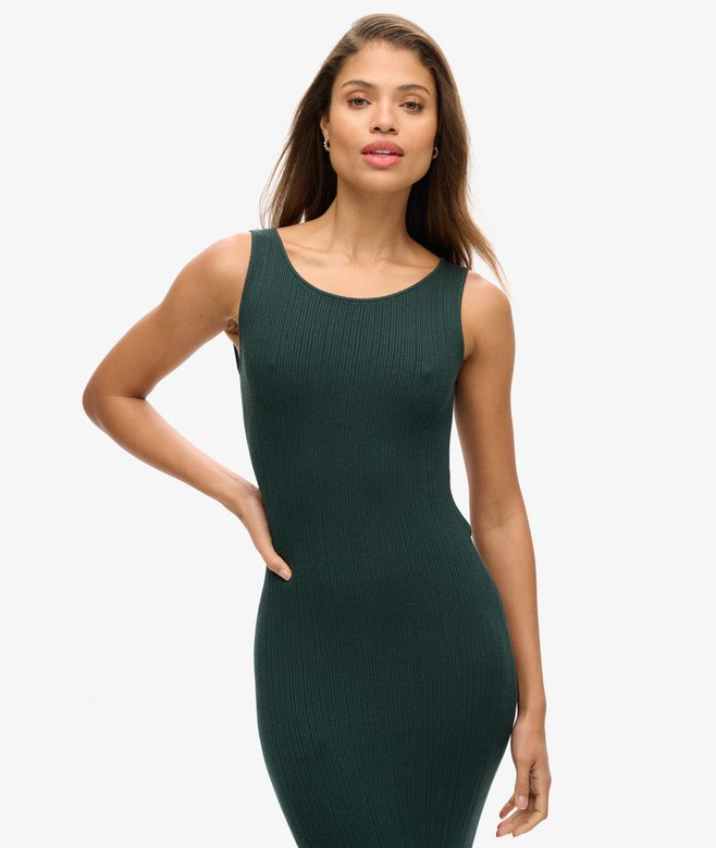 Backless Knitted Midi Dress