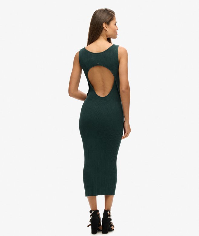 Backless Knitted Midi Dress