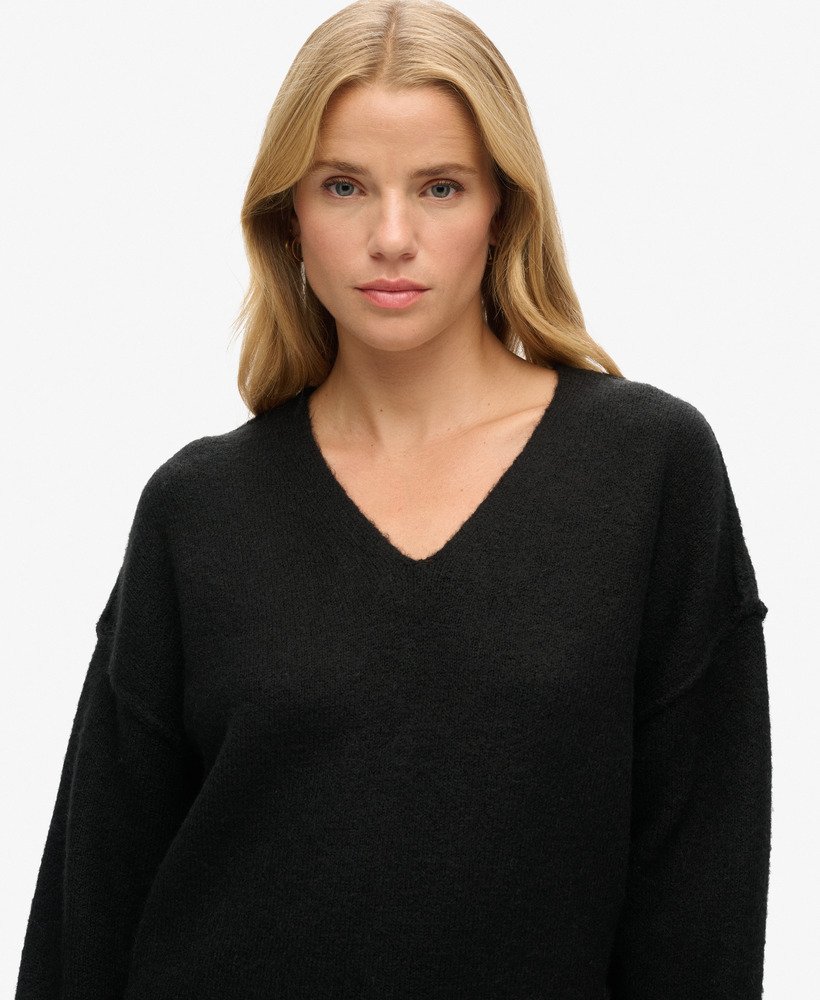 Robe Pull Femme à Manches Longues - Demi-Fermeture Éclair, Col V Et Poches - Tissu Doux Polyester - 4