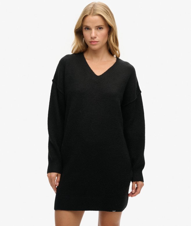black and grey jumper dress Black Tie Waist Maxi Jumper Dress  The Lingerie Shop NY