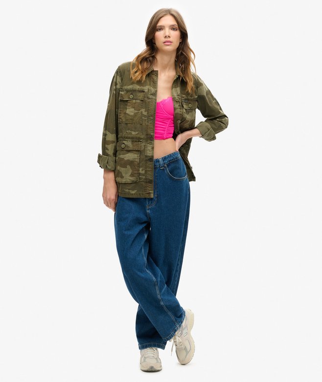 Ruched Mesh Crop Corset Top